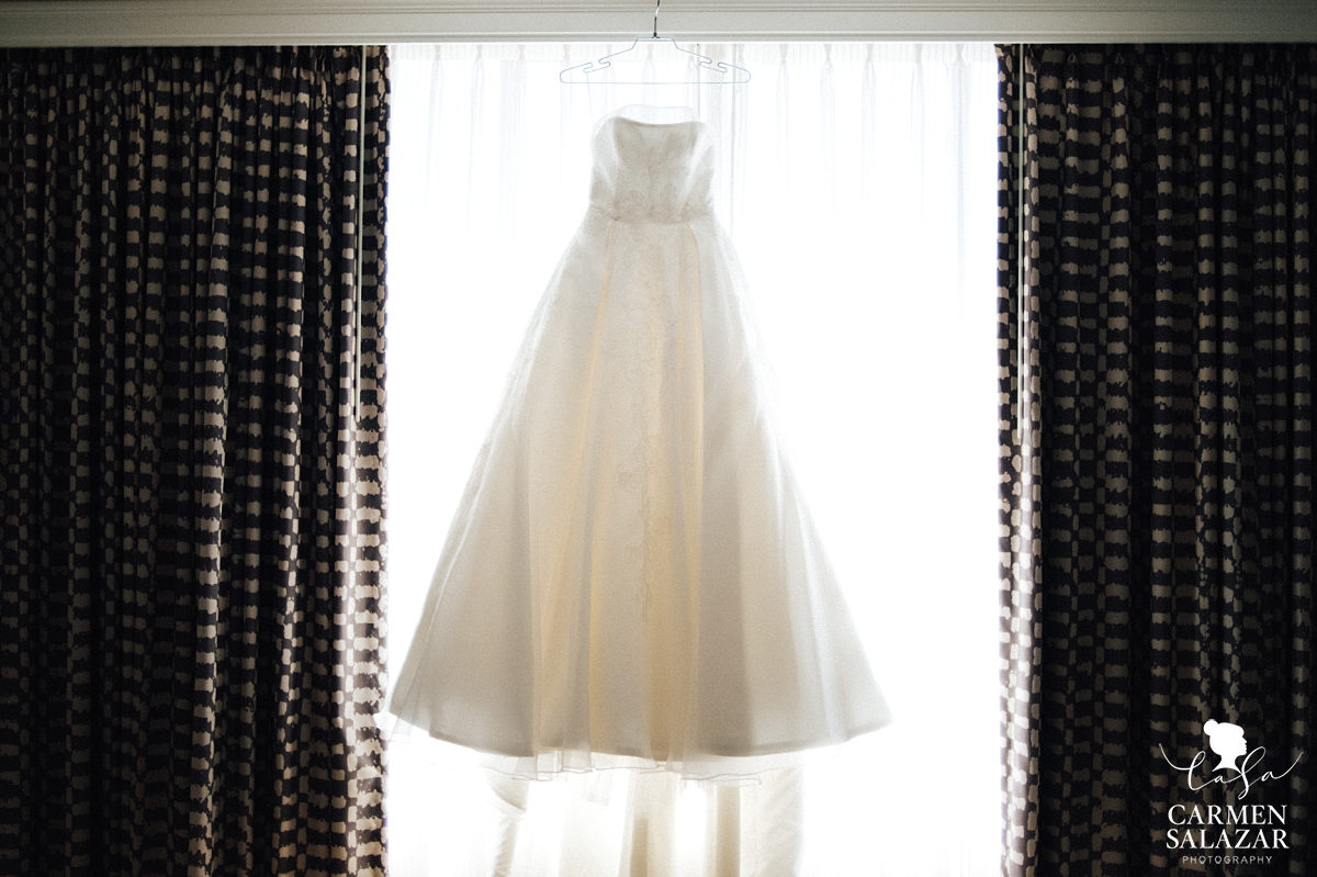 Clic Santa Clara Mission Summer Wedding Clic Empire Bridal Gown Carmen Salazar